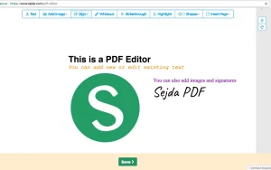 Sejda Online PDF Editor Free